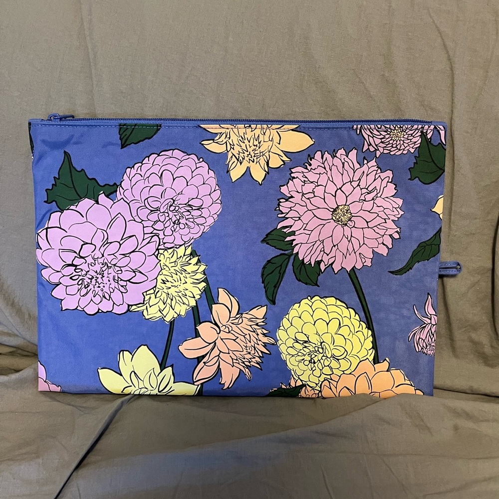 NWOT Baggu Go Pouch Large - Dahlia (Garden Flowers)